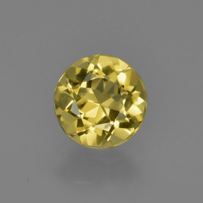 Berilo dourado amarelo dourado natural 0,66ct, corte redondo, VS