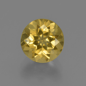 Berilo dourado ouro natural 2,06ct, corte redondo, VS