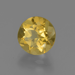 Berilo dourado ouro natural 2,06ct, corte redondo, VS