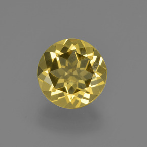 Berilo dourado ouro natural 2,04ct, corte redondo, VS