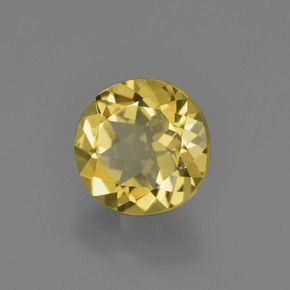Berilo dourado ouro natural 2,04ct, corte redondo, VS