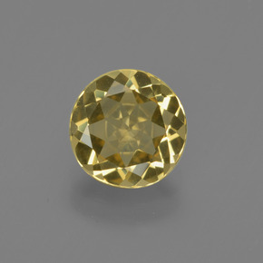 Berilo dourado ouro natural 1,58ct, corte redondo, VVS-VS