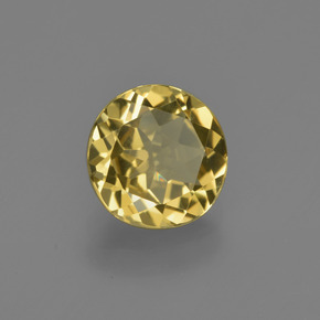 Berilo dourado ouro natural 1,58ct, corte redondo, VVS-VS