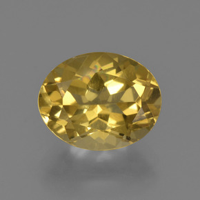Berilo dourado ouro natural 2,74ct, corte oval, VS
