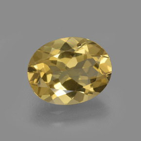 Berilo dourado amarelo natural 2,18ct, corte oval, VVS-VS