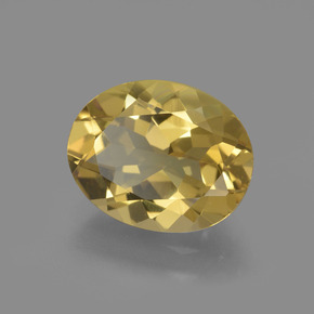 Berilo dourado amarelo natural 2,18ct, corte oval, VVS-VS