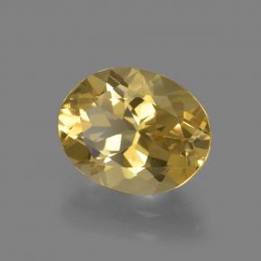 Berilo dourado dourado natural 2,36ct, corte oval, VVS-VS