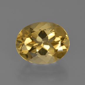 Berilo dourado amarelo natural 2,66ct, corte oval, VVS