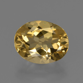 Berilo dourado ouro natural 2,50ct, corte oval, VVS