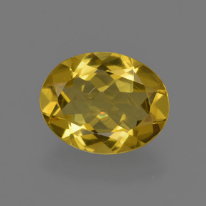 Berilo dourado amarelo natural 2,09ct, corte oval, VS