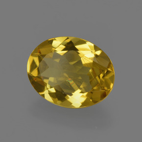 Berilo dourado amarelo natural 2,09ct, corte oval, VS
