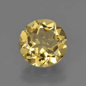 Berilo dourado ouro natural 2,17ct, corte redondo, VVS-VS