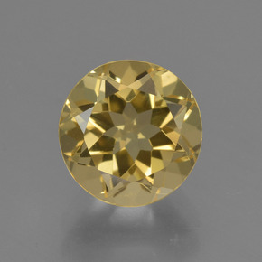 Berilo dourado ouro natural 2,06ct, corte redondo, VVS