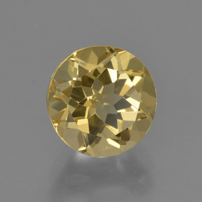 Berilo dourado ouro natural 2,06ct, corte redondo, VVS