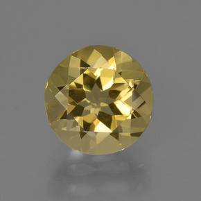 Berilo dourado ouro natural 1,94ct, corte redondo, VVS