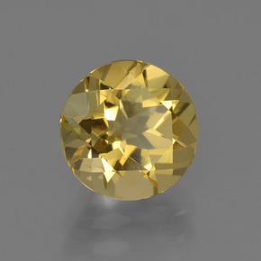 Berilo dourado ouro natural 1,94ct, corte redondo, VVS