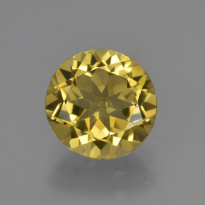 Berilo dourado ouro natural 1,73ct, corte redondo, VVS