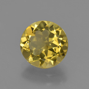 Berilo dourado ouro natural 1,73ct, corte redondo, VVS