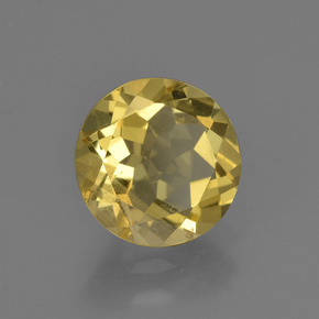 Berilo dourado ouro natural 1,67ct, corte redondo, VS