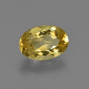Berilo dourado dourado natural 1,80ct, corte oval, VVS