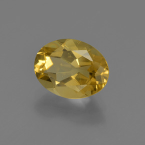 Berilo dourado amarelo natural 1,84ct, corte oval, VVS