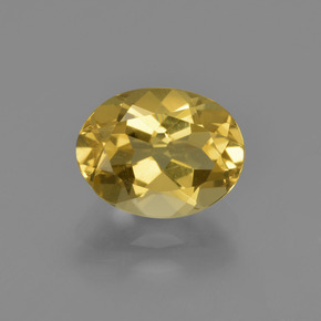 Berilo dourado dourado natural 1,96ct, corte oval, VS
