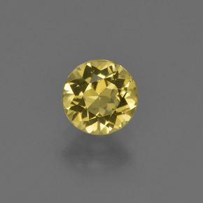 Berilo Dourado Amarelo Dourado Natural 0.61ct, Corte Redondo, VVS