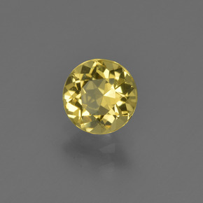 Berilo Dourado Amarelo Dourado Natural 0.61ct, Corte Redondo, VVS