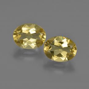 Pedras preciosas de berilo dourado amarelo natural de 3,67 ct, corte oval, VVS-VS
