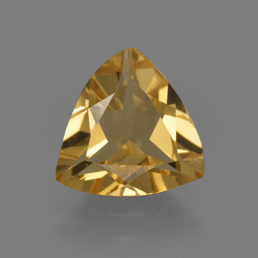 Berilo dourado ouro natural 1,85ct, trillion, VVS