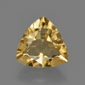 Berilo dourado ouro natural 2,08ct, trillion, VVS