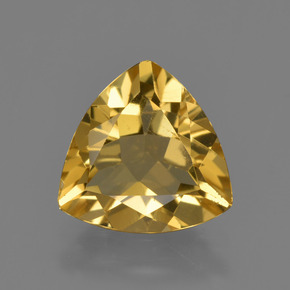 Berilo dourado ouro natural 1,87ct, trillion, VS