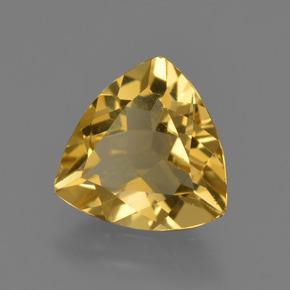 Berilo dourado ouro natural 1,87ct, trillion, VS
