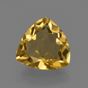 Berilo dourado ouro natural 1,90ct, trillion, VS