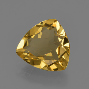 Berilo dourado ouro natural 1,90ct, trillion, VS