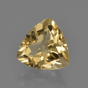 Berilo dourado ouro natural 2,02ct, trillion, VVS