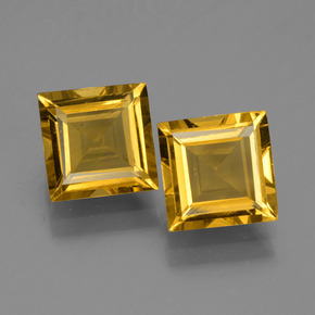 Pedras preciosas de berilo dourado dourado natural de 2,92 ct, quadrado, VVS-VS