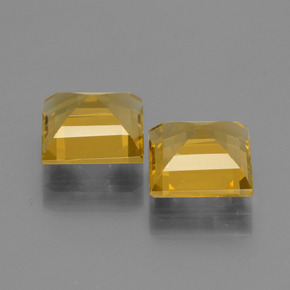 Pedras preciosas de berilo dourado dourado natural de 2,92 ct, quadrado, VVS-VS