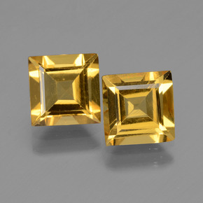 Pedras preciosas de berilo dourado dourado natural de 2,74 ct, quadrado, VVS-VS
