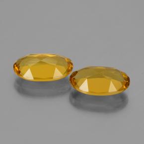 Pedras preciosas de berilo dourado laranja natural de 4,11 ct, corte oval, VVS-VS