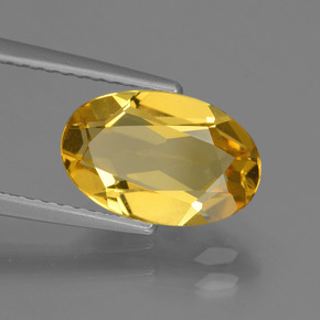 Berilo dourado ouro natural 2,07ct, corte oval, VVS-VS