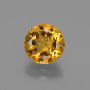 Berilo dourado ouro natural 1,66ct, corte redondo, VVS-VS
