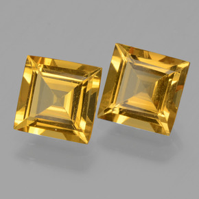 Pedras preciosas de berilo dourado amarelo natural de 2,92 ct, quadrado, VVS-VS