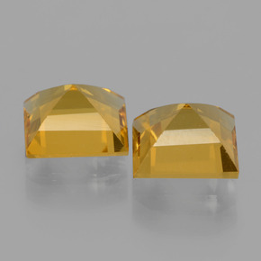 Pedras preciosas de berilo dourado amarelo natural de 2,92 ct, quadrado, VVS-VS