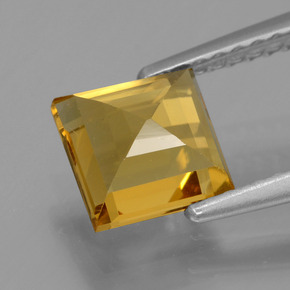 Berilo dourado ouro natural 1,18ct, quadrado, VVS-VS