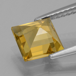 Berilo dourado ouro natural 1,45ct, quadrado, VVS-VS