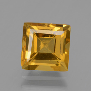 Berilo dourado ouro natural 1,64ct, quadrado, VS