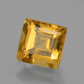 Berilo dourado ouro natural 1,64ct, quadrado, VS