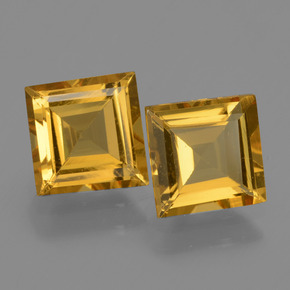 Pedras preciosas de berilo dourado amarelo natural de 2,78 ct, quadrado, VS