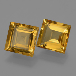 Pedras preciosas de berilo dourado amarelo natural de 2,78 ct, quadrado, VS